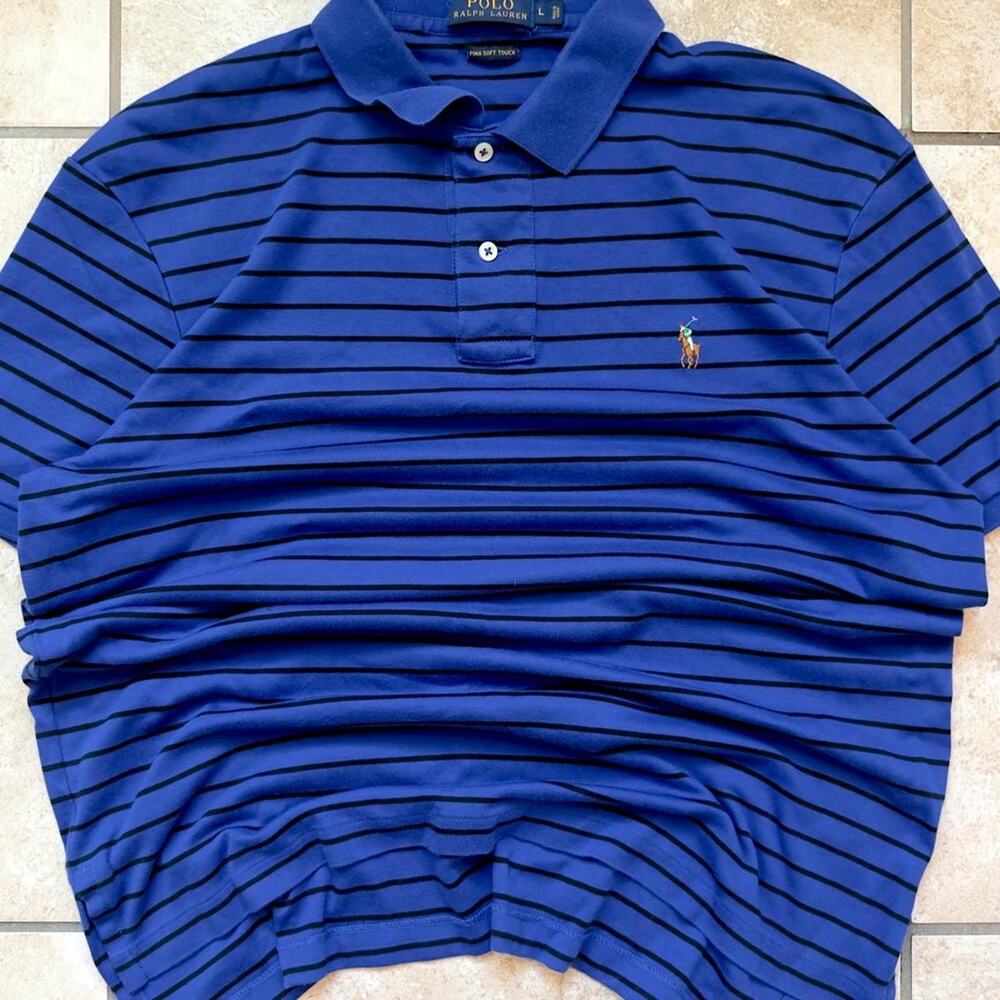 Polo by Ralph Lauren Pima Sift Touch Short Sleeve Polo Shirt - Size L